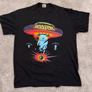 Vintage 1987 Boston Tour Shirt Made USA Spring Ford Large with COA